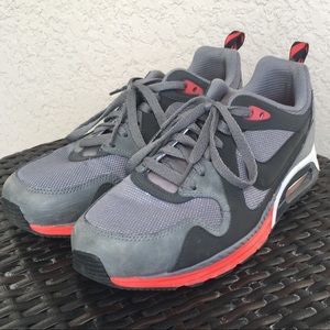Grey, black & red Nike air max